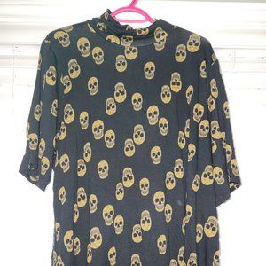 Torrid Super Soft skull mock neck top